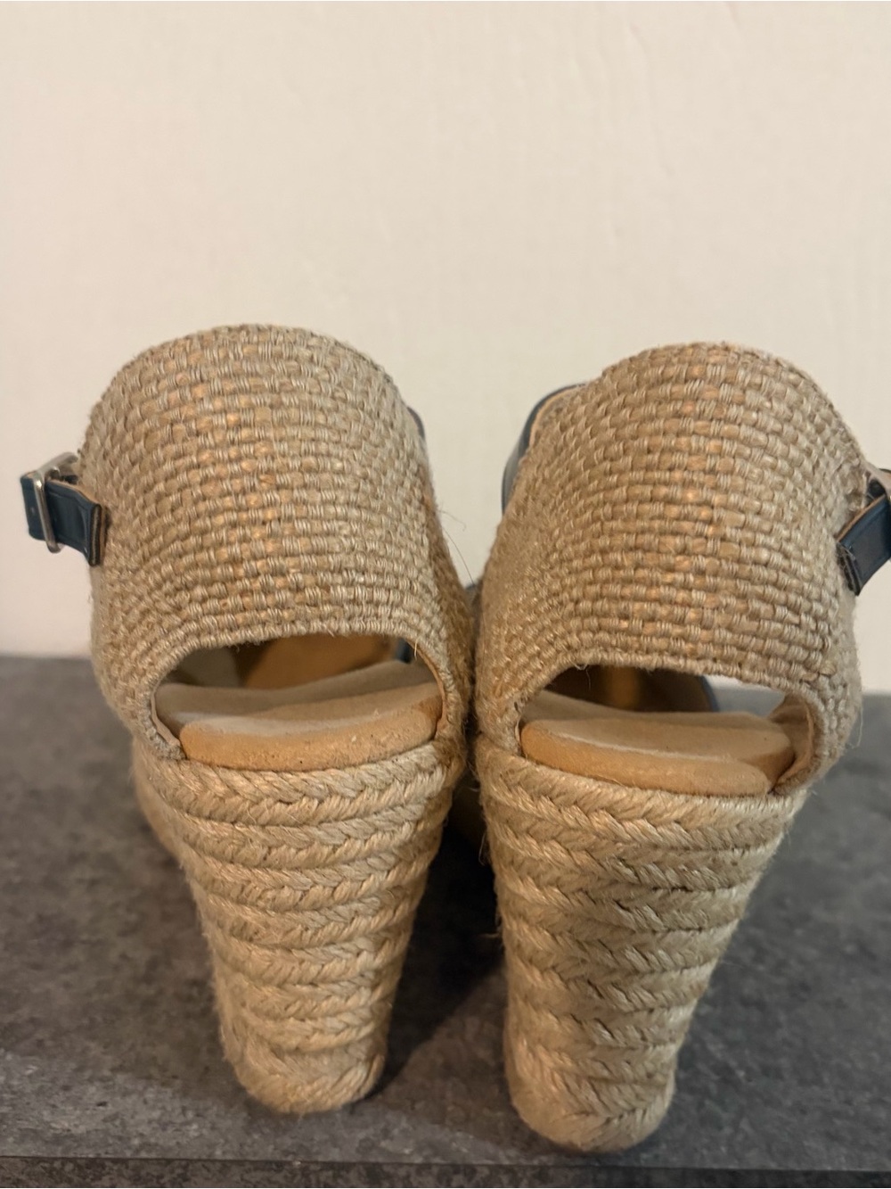 Unisa Wedge Espadrille Ankle-Strap Sandals in BlueGlitter size 7.5 - Picture 3 of 4